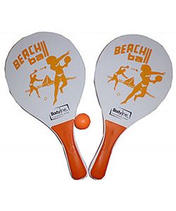 Set racchettoni da spiaggia in legno e pallina in gomma