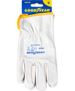 Guanti in pelle pieno fiore di groppone mod.G005/B taglia 9 bianco Lavoro