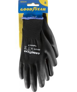 Guanti in poliestere e poliuretano mod.G05270 taglia 8 nero Lavoro