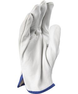 Guanti in pelle pieno fiore e crosta mod.G016/10R taglia 8 bianco Lavoro
