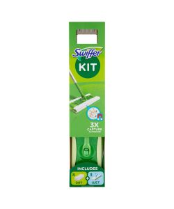 Swiffer scopa preassemblata con 8 catturapolvere e 3 panni umidi
