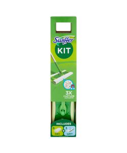 Swiffer scopa preassemblata con 8 catturapolvere e 3 panni umidi