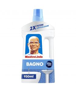 Mastro Lindo Detergente Liquido Bagno 930ml Bianco - Rimuove Calcare e Sapone