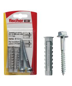 Fischer Tasselli SX 10 BM K con vite testa esagonale (4 Pz.)