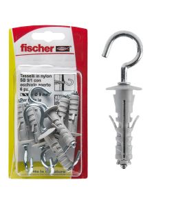 Fischer Tasselli a espansione SB 9/1 K con occhiolo aperto (6 Pz.)