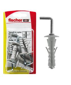 Fischer Tasselli a espansione SB 9/6 K con gancio lungo (6 Pz.)