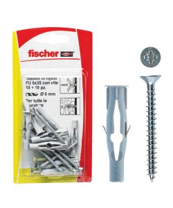 Fischer Tasselli FU 10X60 V K con vite (4 Pz.)