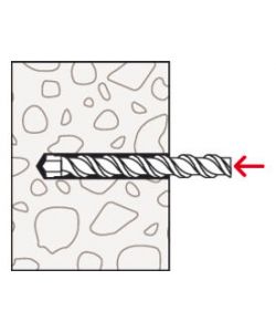 Fischer Tasselli con Gancio per Quadri - Bianco - 4mm