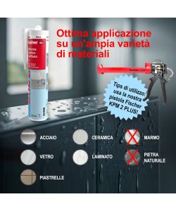 Fischer Silicone Acetico Multiuso Antimuffa - Testa di Moro - 280 ml