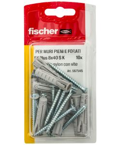 Fischer Tassello SX in Nylon 40 mm x 8 mm - 10 pezzi