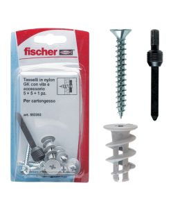 Fischer Tasselli cartongesso GK S K con vite (5 Pz.)