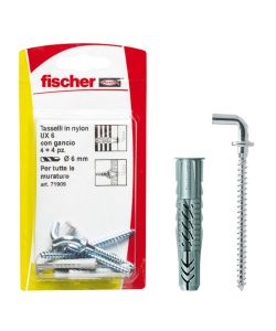 Fischer Tasselli UX 6x35 H K con gancio (4 Pz.)