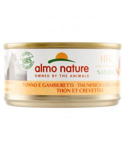 Almo Nature HFC Natural Tonno Gamberetti per Gatti 70g Alimento Umido