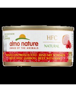 Almo Nature HFC Natural Scatoletta per Cane - Manzo e Prosciutto 95g
