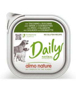 Almo Nature Alimento Umido per Cani Adulti Tacchino e Zucchine 300g