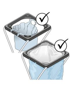 Gimi Pattumiera Portasacco Pieghevole con Coperchio 65x105x82 h cm