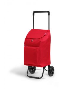GIMI Carrello Spesa Argo Rosso 45L Pieghevole con Sacca Removibile