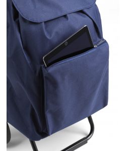 Gimi Carrello Spesa Argo Blu 42L Telaio Acciaio Pieghevole 30x36x94 cm