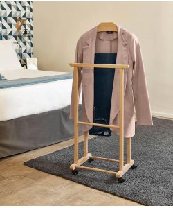 Indossatore Appendiabiti in Legno colore Naturale - 44x30x103 cm