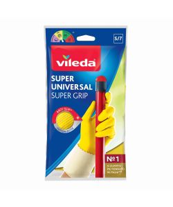 Vileda Guanti Super Universal Grip S Giallo Antiscivolo Riutilizzabili