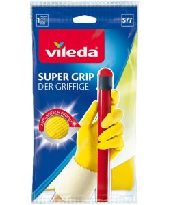 Vileda Guanti Super Universal Grip S Giallo Antiscivolo Riutilizzabili