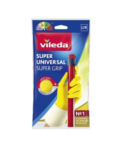 Vileda Guanti Super Universal Lattice Giallo Taglia L Antiscivolo Riutilizzabili