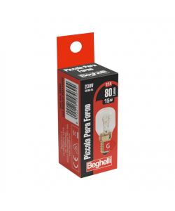 Beghelli Lampadina Pera E14 15W Multicolore per Forno fino a 300°C