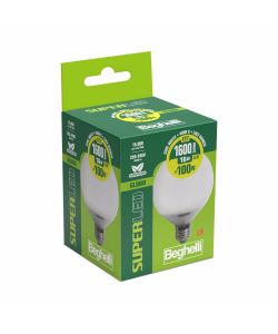 Lampadina a Led SuperLED Globo 1600lm 16W E27 4K Luce bianca