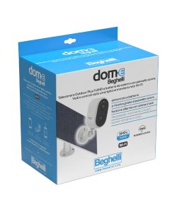 Beghelli Telecamera Outdoor Full HD con Pannello Solare Bianco - Sicurezza Esterni