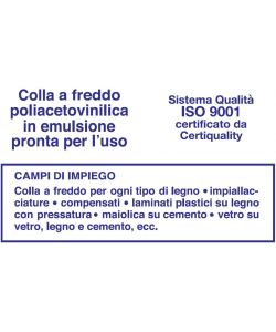 Vinavil 59 Colla Vinilica Trasparente per Legno Carta e Mosaici - 1 kg