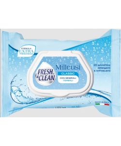 Fresh & Clean Salviettine Milleusi Igienizzanti Classic, 20 Pezzi, Bianco