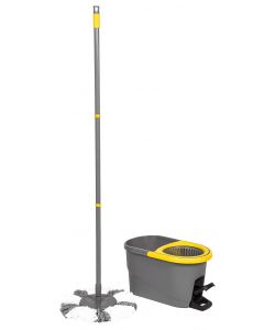 Apex Spin Mop Espresso 360 Completo - Sistema Lavapavimenti Grigio/Giallo