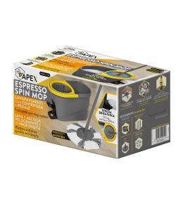 Apex Spin Mop Espresso 360 Completo - Sistema Lavapavimenti Grigio/Giallo