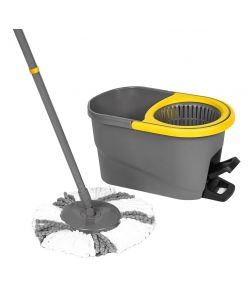 Apex Spin Mop Espresso 360 Completo - Sistema Lavapavimenti Grigio/Giallo