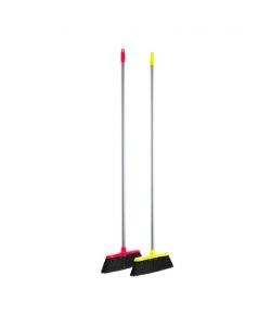 Apex Scopa Fluo con Manico in Metallo e Paletta - Colori Assortiti