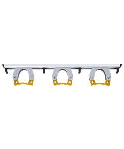 Apex Appendiscopa Alluminio 42 cm - Ganci Multiuso 3 Posti e 4 Gancini per Strofinacci