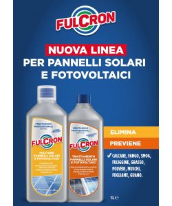 Fulcron Pulitore Pannelli Solari e Fotovoltaici 1L Concentrato Neutro