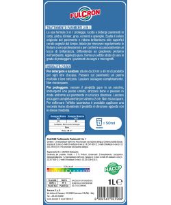 Fulcron Trattamento Pavimenti 3 in 1- Lucida, Deterge, Protegge - 1L