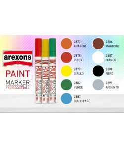 Arexons Pennarello Permanente Argento 0.3mm per Legno Metallo Plastica