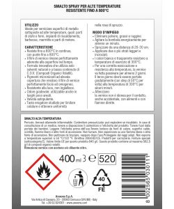 Arexons Smalto Acrilico Spray Alluminio ad Alta Temperatura 400 ml