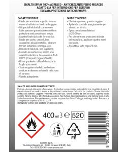 Arexons Smalto Spray Antichizzante Bronzo 400 ml - Interni Esterni