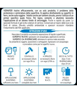 Arexons Vernice Gel Antiruggine Vernifer Bianco Brillante 750 ml