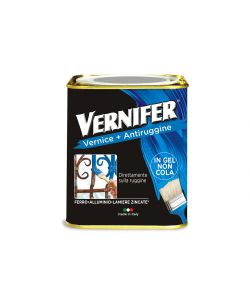 Vernice con Antiruggine Bianco Satinato In Gel 750 ml - Per Interni ed Esterni - Vernifer Arexons