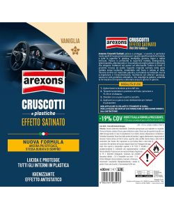 Arexons Cruscotti Satinati 400ml Vaniglia - Pulitore per Plastica Satinato