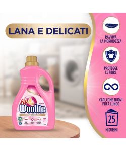 Lip Woolite Detersivo Lana e Delicati 1500 ml Rosa - 25 Lavaggi