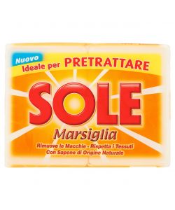 Sole Sapone Bucato Marsiglia 500g - Delicato e Smacchiante per Tessuti