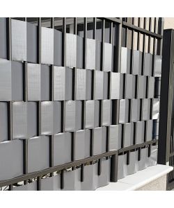 TENAX Striscia Frangivista Twist Grigio PVC 0,19x35 m per Giardino