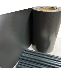 TENAX Striscia Frangivista in PVC Antracite 0,19x35 m con Clip Fissaggio