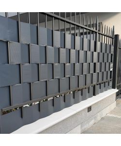 TENAX Striscia Frangivista in PVC Antracite 0,19x35 m con Clip Fissaggio