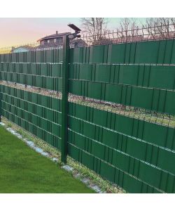 TENAX Striscia Frangivista Verde 0,19x35m PVC con 25 Clip per Privacy